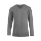 Pull homme col V - gris chiné - vue face